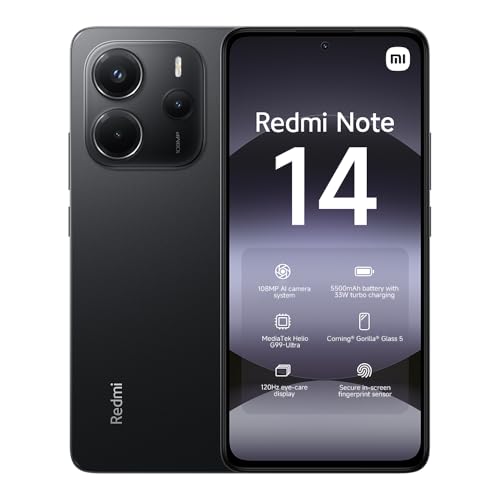 XIAOMI Smartphone Redmi Note 14,6+128GB,Noir,système...